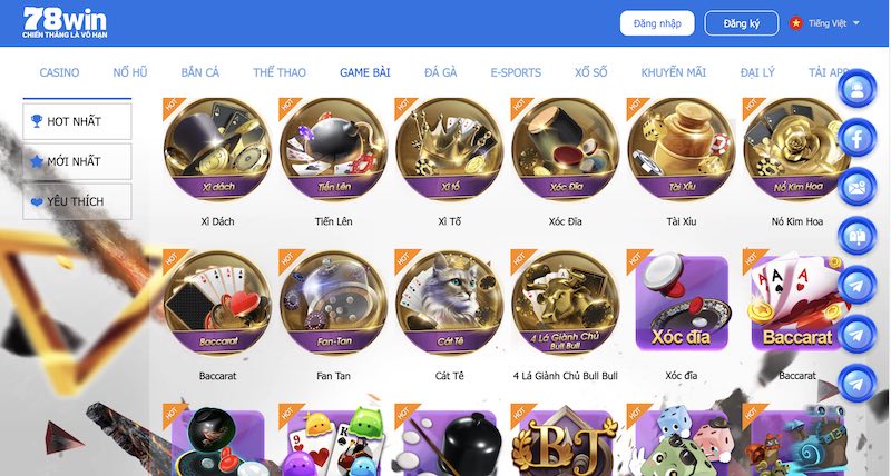 Top các phiên bản game 78Win hấp dẫn nhất hiện nay