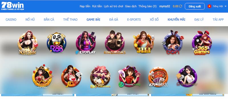 Đa dạng game với nhiều nhà phát hành uy tín